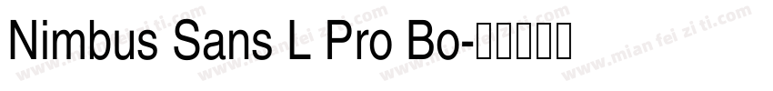 Nimbus Sans L Pro Bo字体转换